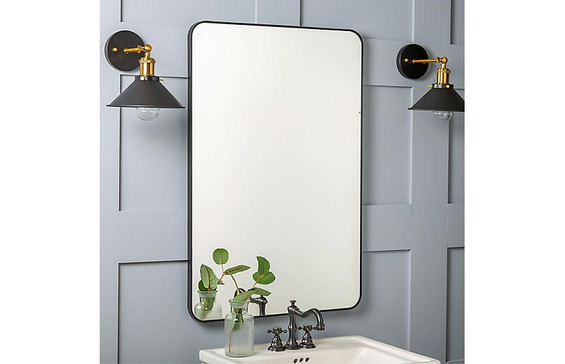Matte Black Arch Top Mirrors Throughout Latest Franco Wall Mirror, Matte Black – Wall Mirrors – Mirrors – Art (View 13 of 15)