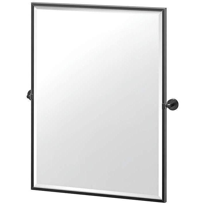 Matte Black Metal Wall Mirrors Inside Widely Used Latitude Ii Matte Black 27 3/4" X 32 1/2" Framed Wall Mirror – #39w (View 14 of 15)