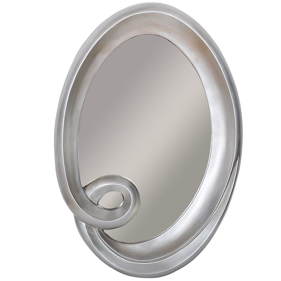 Mirror, Silver Framed Mirror, Silver Swirl With Regard To Best And Newest Gold Leaf And Black Wall Mirrors (View 14 of 15)