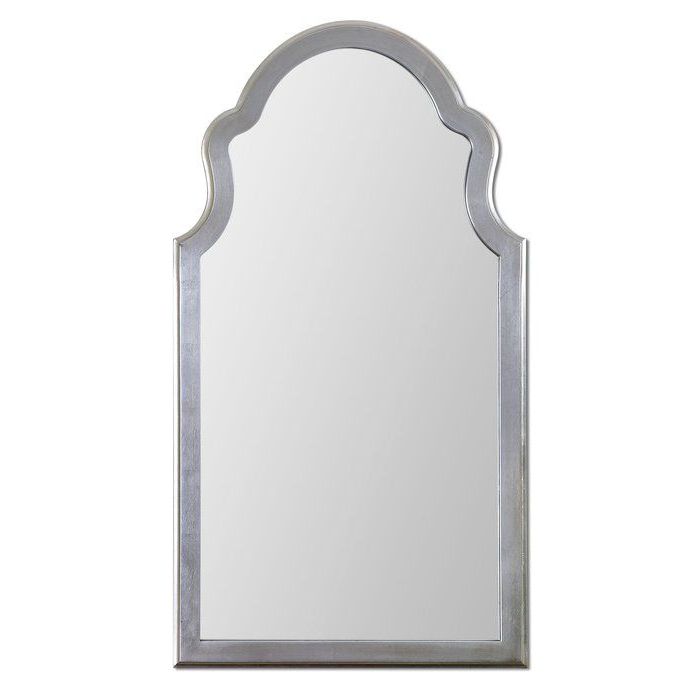 Mirror Wall, Silver Wall Mirror Regarding Newest Waved Arch Tall Traditional Wall Mirrors (View 7 of 15)