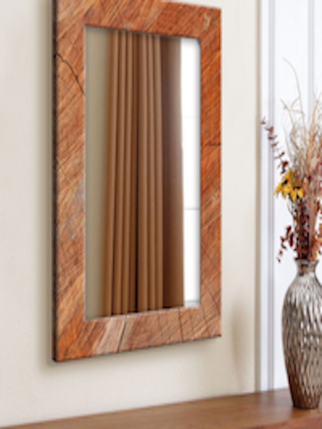 Mocha Brown Wall Mirrors For Favorite Buy 999store Brown Printed Mdf Wall Mirror – Mirrors For Unisex  (View 10 of 15)