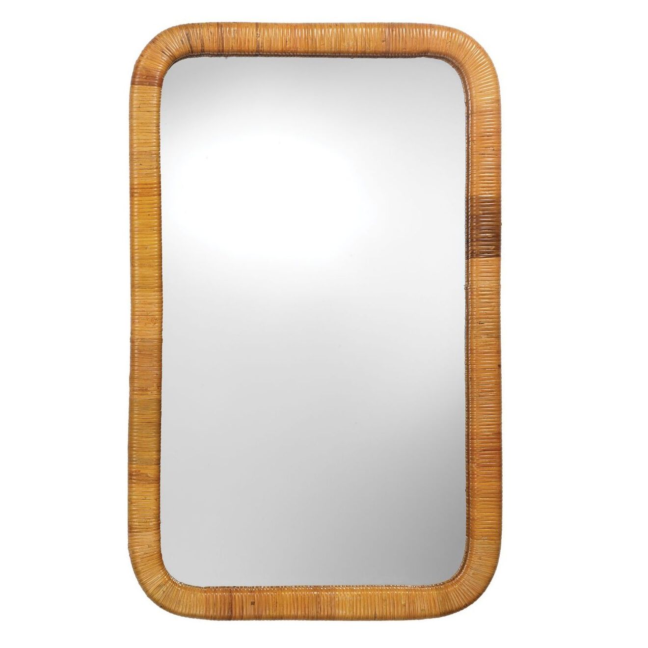 Most Current 33" Natural Rattan Frame Rectangular Wall Mirror – Walmart Pertaining To Rectangular Bamboo Wall Mirrors (View 10 of 15)