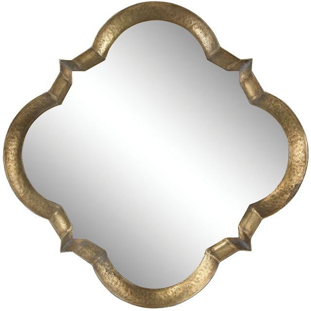 Most Current Aged Silver Quatrefoil Mirror (View 3 of 15)