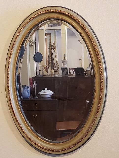 Most Current Item #m818 Vintage Oval Bevel Edge Framed Mirror C (View 6 of 15)