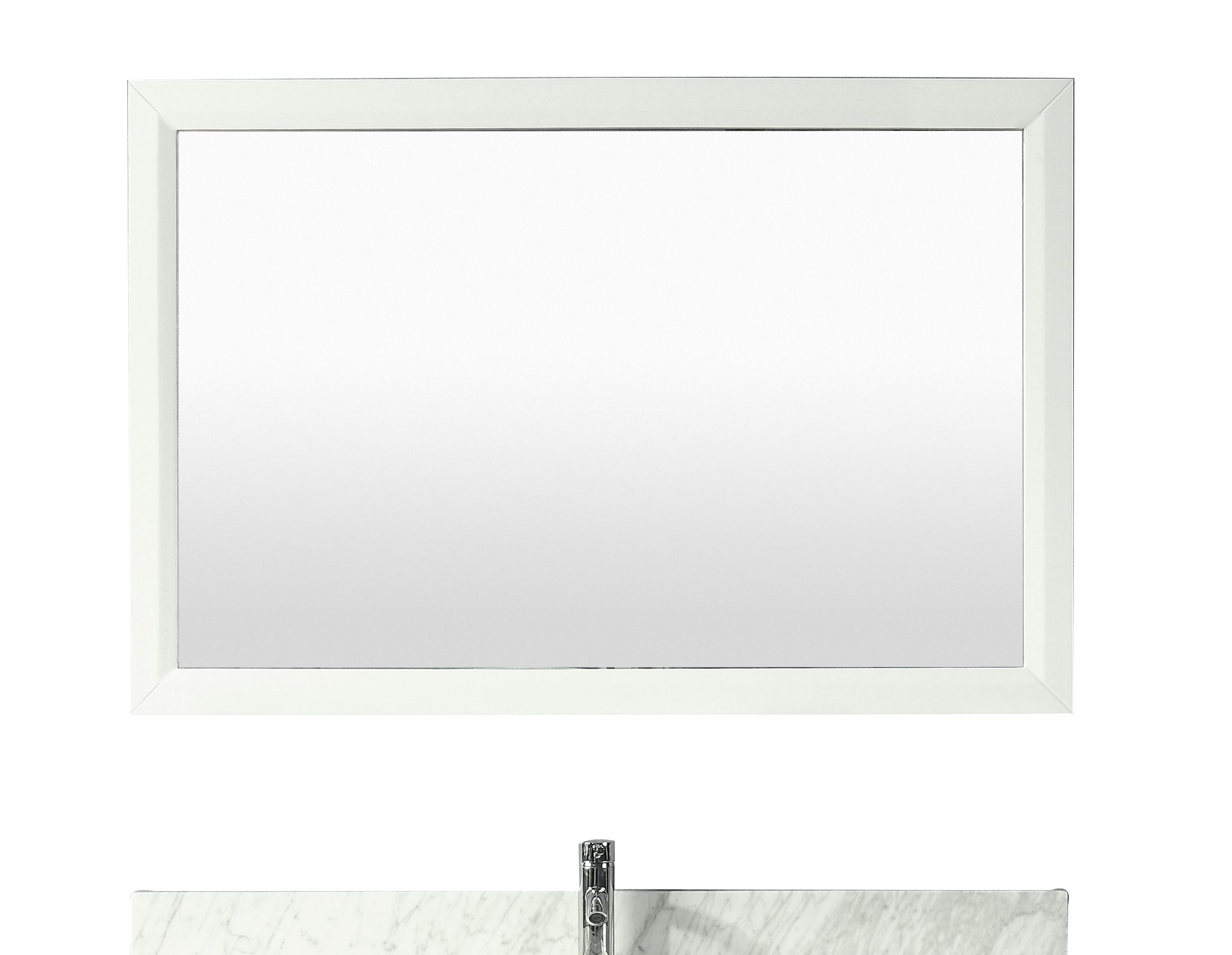 Most Current Mirror Framed Bathroom Wall Mirrors Inside Eviva Aberdeen 60" White Framed Bathroom Wall Mirror – Walmart (View 6 of 15)