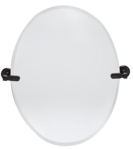 Most Current Oval Beveled Frameless Wall Mirrors For Dreamwerks 21"w X 24"h Oval Pivoting Beveled Frameless Mirror With Oil (View 4 of 15)