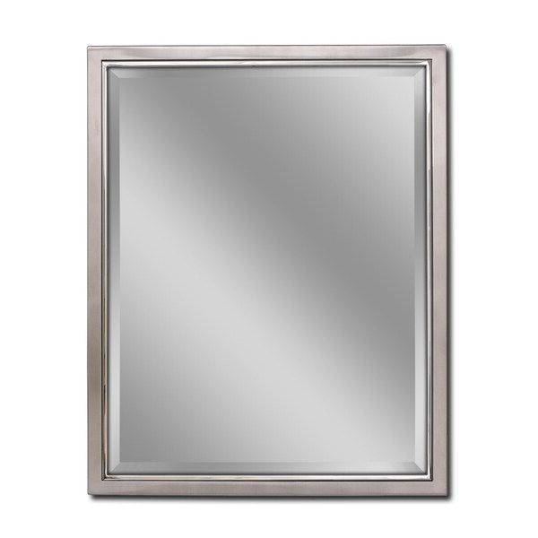 Most Current Oxidized Nickel Wall Mirrors Regarding Shop Headwest Classic Brush Nickel Chrome Wall Mirror – Brushed Nickel (View 13 of 15)