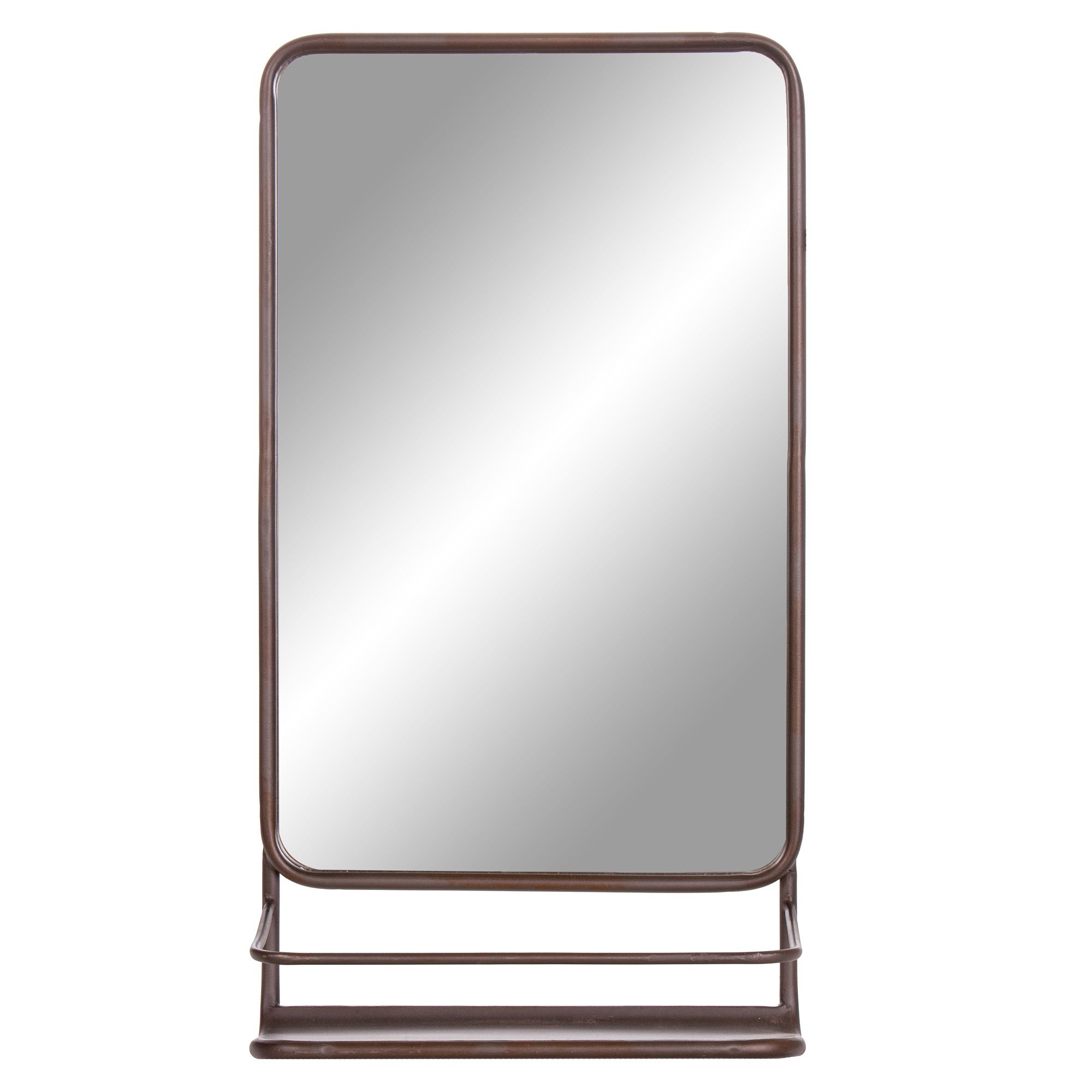 Most Current Woven Bronze Metal Wall Mirrors For Bronze Metal Wall Accent Mirror With Shelf – Walmart (View 10 of 15)