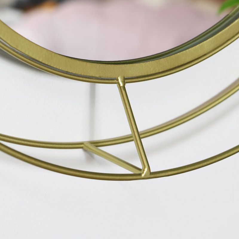 Most Popular Round Gold Metal Framed Wall Mirror – Melody Maison® In Gold Metal Framed Wall Mirrors (View 3 of 15)