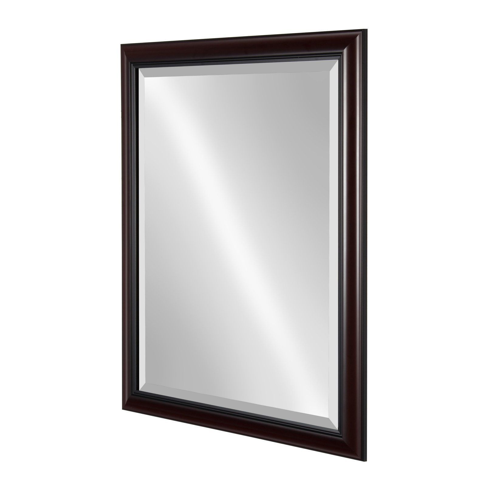 Most Recent Kate And Laurel Dalat Framed Beveled Wall Mirror Cherry, #beveled # Intended For Cut Corner Frameless Beveled Wall Mirrors (View 15 of 15)