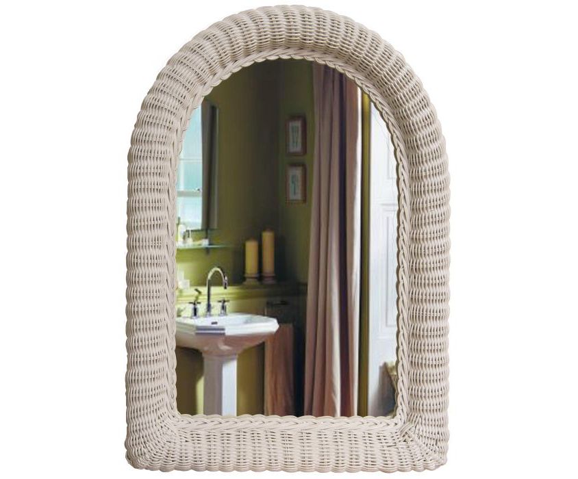 Most Recently Released Arch Top Rattan Wicker Wall Mirror Intended For Bronze Arch Top Wall Mirrors (View 10 of 15)