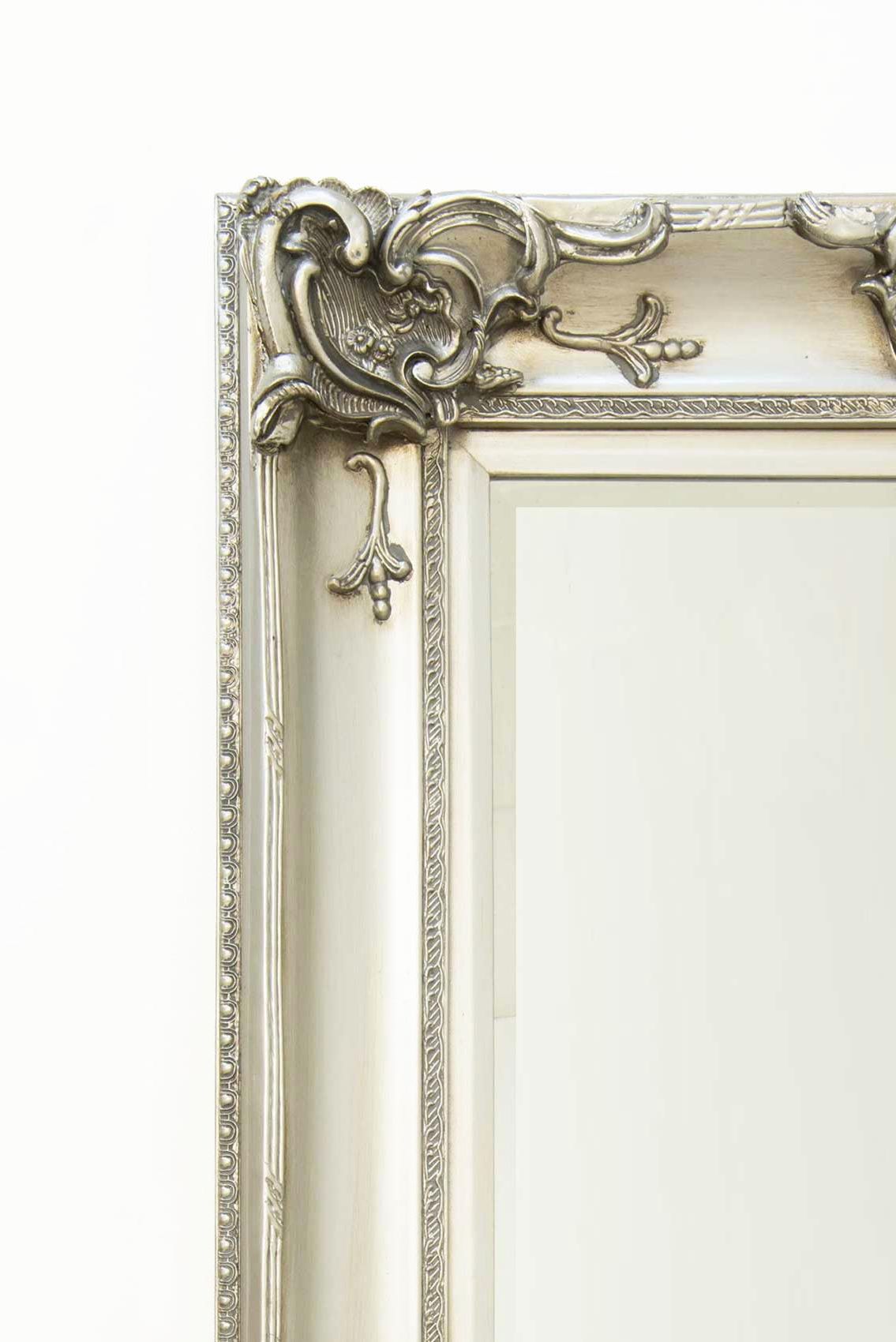 Most Recently Released Beautiful Large Silver Decorative Ornate Wall Mirror 6ft X 3ft 183 X Throughout Silver Decorative Wall Mirrors (View 13 of 15)
