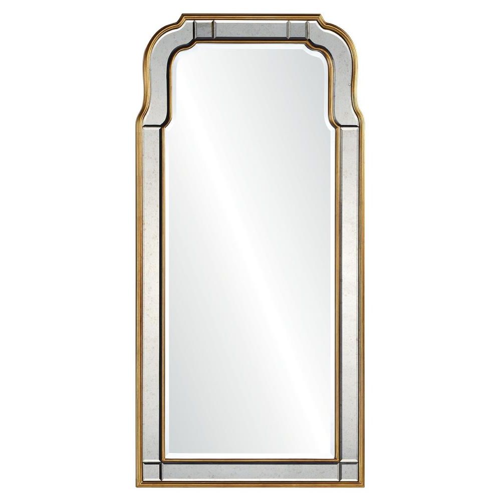 Most Recently Released Butterfly Gold Leaf Wall Mirrors With Regard To Holiday Hollywood Regency Antique Gold Leaf Frame Arch Wall Mirror (View 3 of 15)