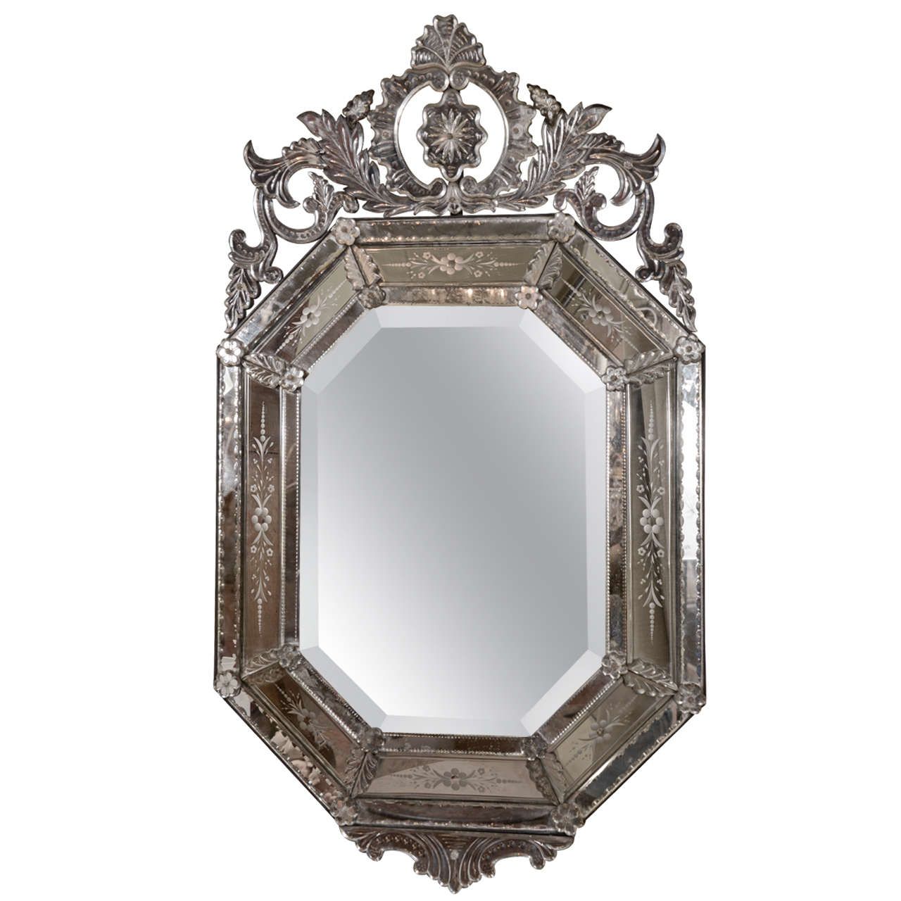 Most Recently Released Octagonal Venetian Mirror At 1stdibs In Matte Black Octagonal Wall Mirrors (View 3 of 15)