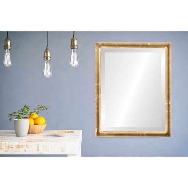 Most Recently Released Shop Pasadena Framed Rectangle Mirror In Champagne Gold – Antique Gold In Warm Gold Rectangular Wall Mirrors (View 13 of 15)