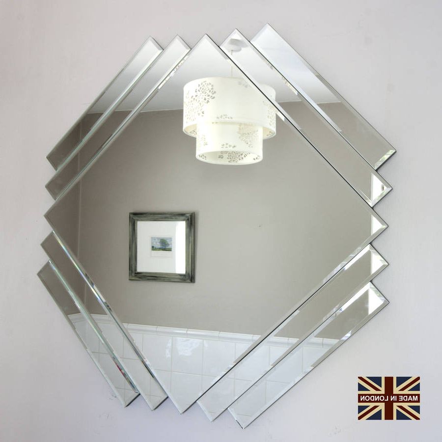 Most Recently Released Uk Made Art Deco Glass Mirrordecorative Mirrors Online Within Printed Art Glass Wall Mirrors (View 11 of 15)