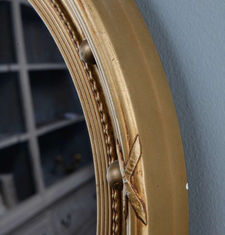 Most Up To Date Gilded Round Frame Mirror With Beaded Trim At 1stdibs Inside Round Beaded Trim Wall Mirrors (View 15 of 15)