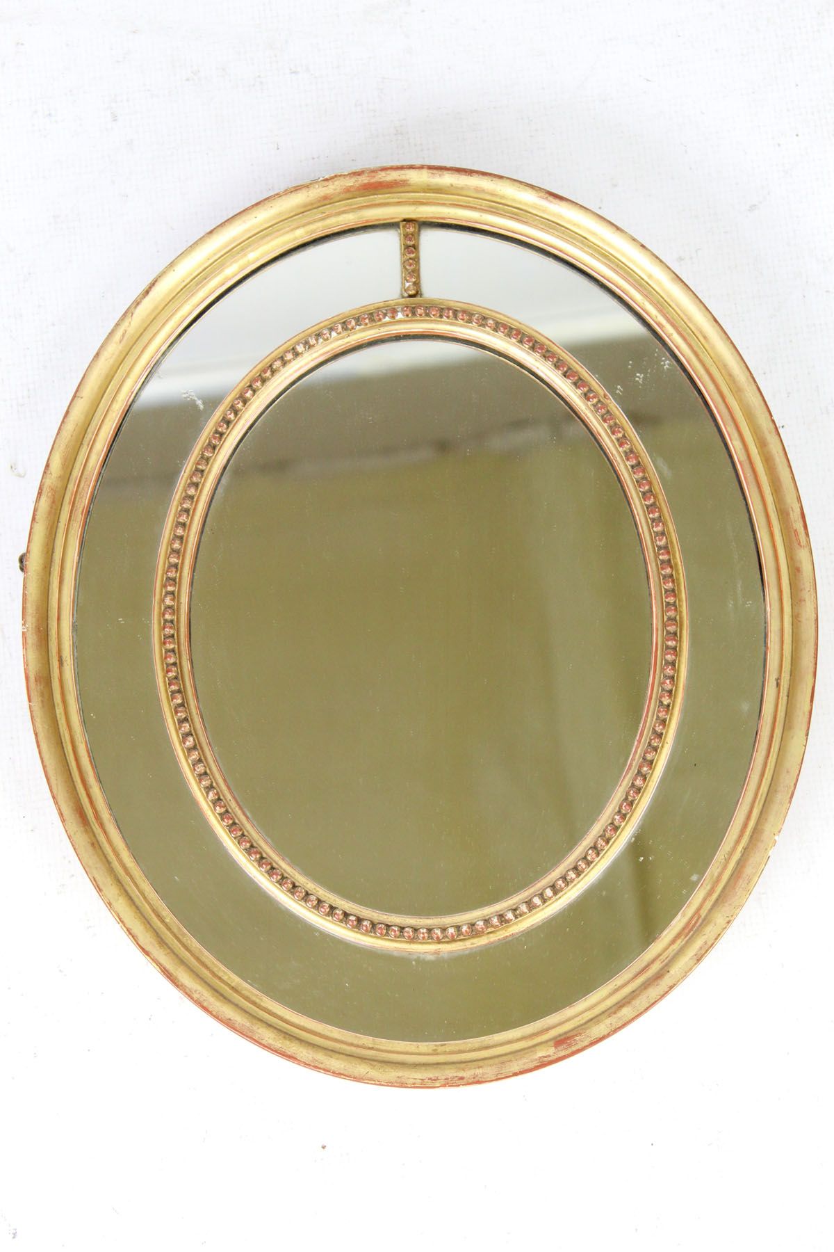 Most Up To Date Nickel Framed Oval Wall Mirrors In Small Victorian Gilt Sectional Oval Wall Mirror (View 7 of 15)