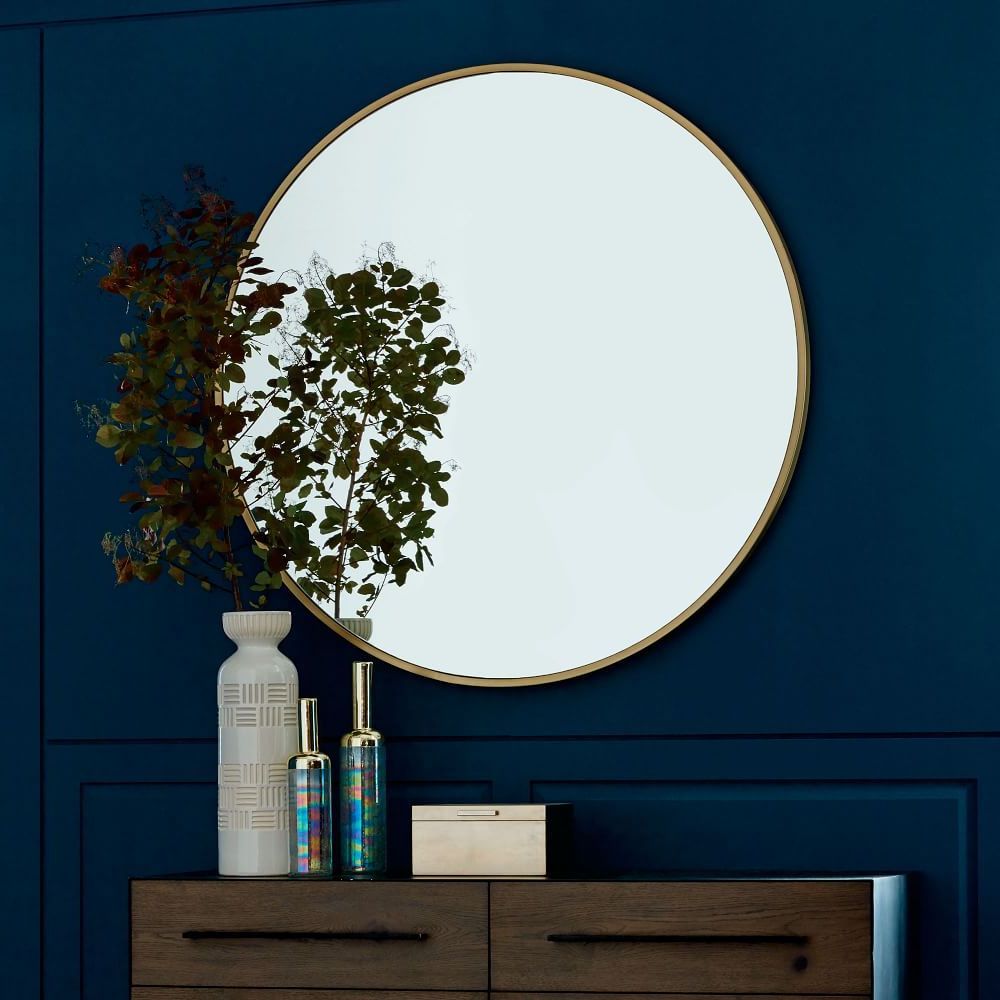 Newest Metal Frame Oversized 48" Round Mirror (View 13 of 15)