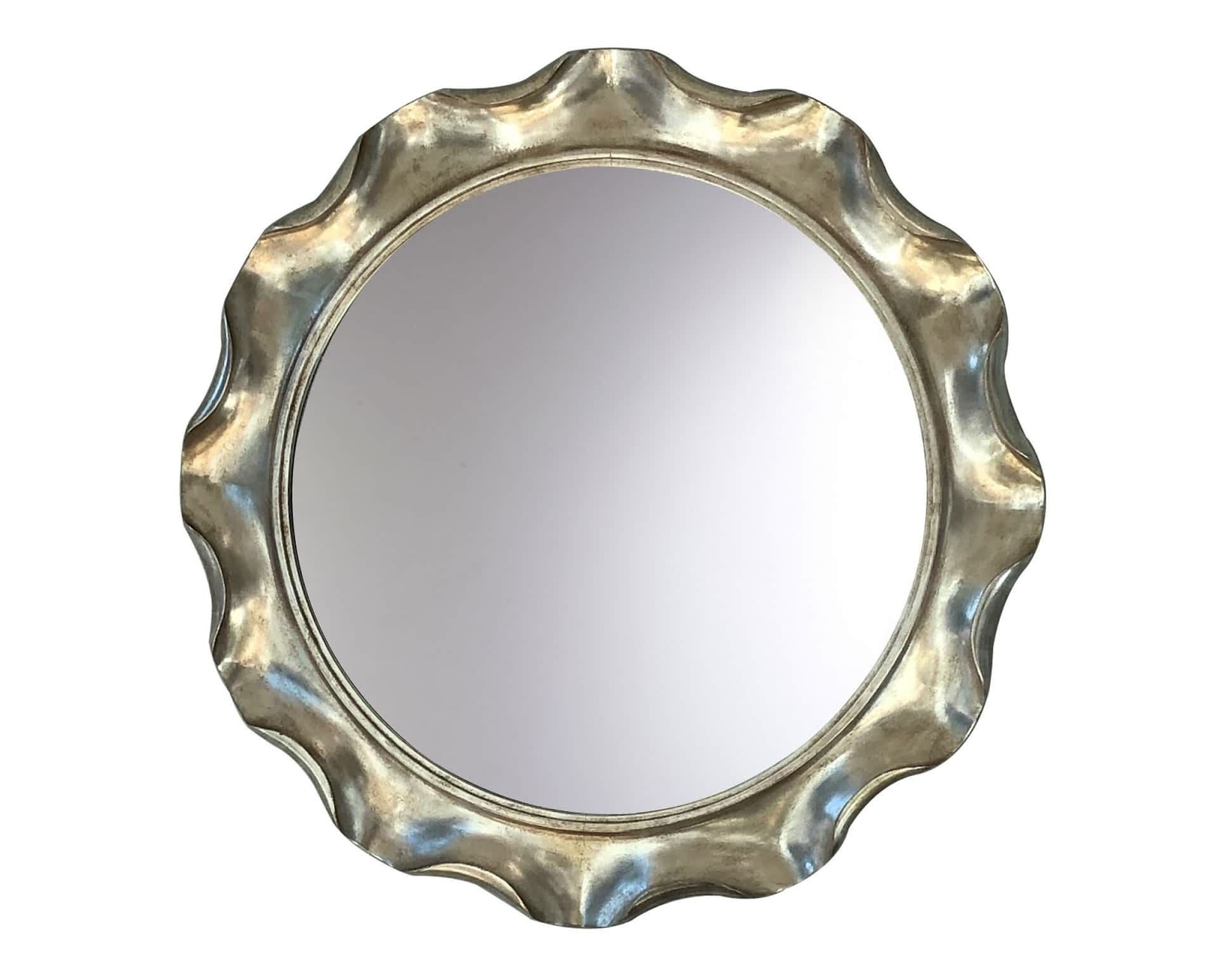 Newest Round Scalloped Edge Wall Mirrors For 9149 Scallop Round Mirror – Nancy Corzine (View 4 of 15)