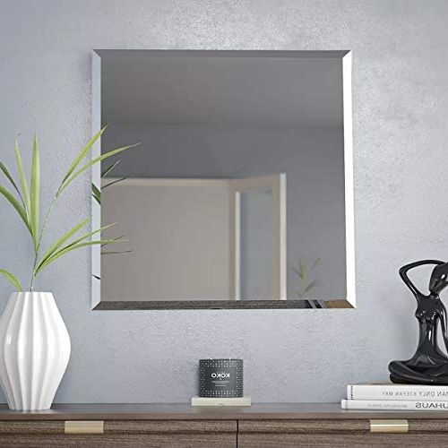 Newest Square Frameless Beveled Wall Mirrors Inside #9 Best Frameless Bathroom Mirrors In 2019 ( Complete Review & Buying (View 3 of 15)