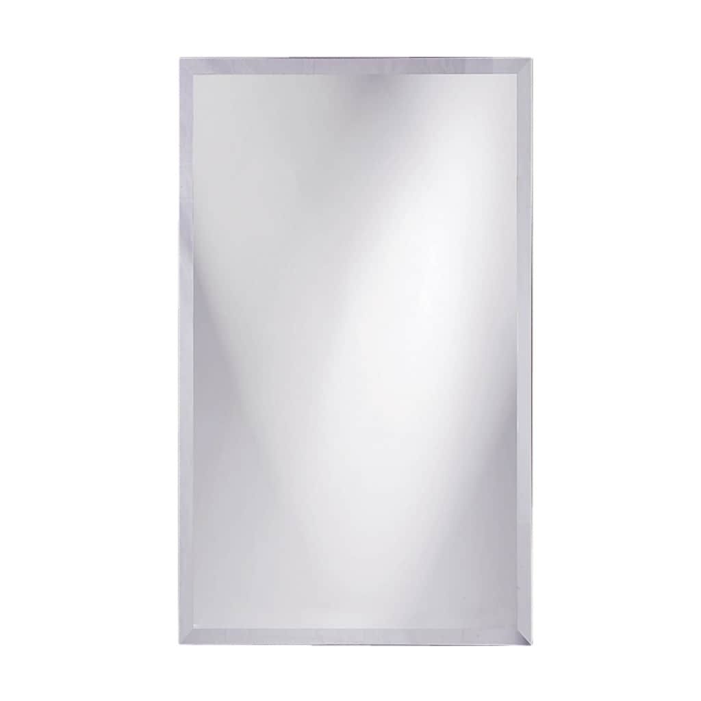 Newest Square Frameless Beveled Wall Mirrors Pertaining To Frameless Beveled Rectangular Mirror – 14311200 – Overstock (View 13 of 15)