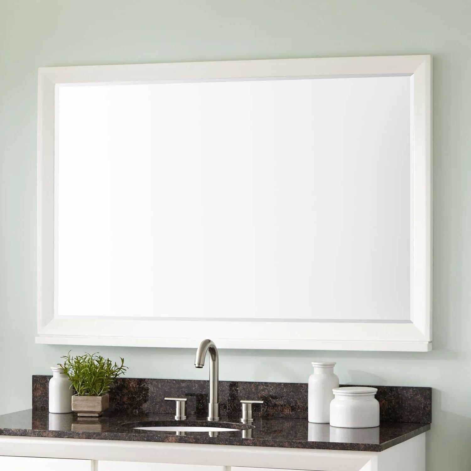 Newest White Decorative Vanity Mirrors In Davyn Vanity Mirror – White – Bathroom (View 12 of 15)