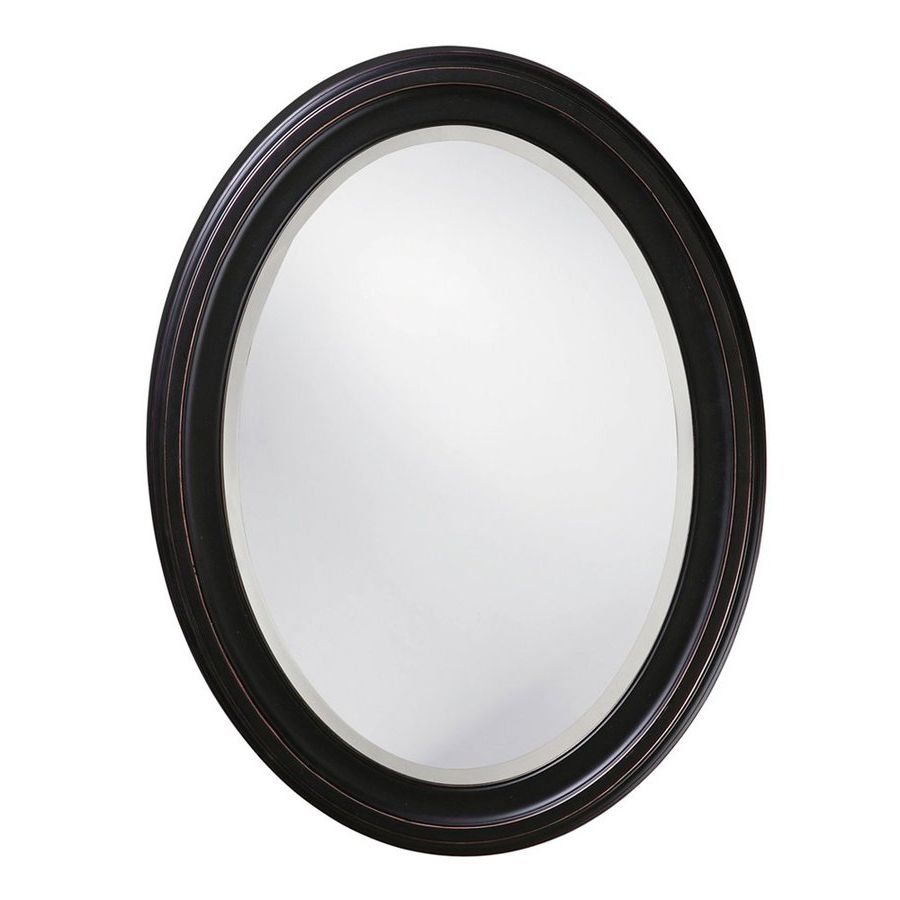 Oil Rubbed Bronze Finish Oval Wall Mirrors Regarding Most Popular Shop Tyler Dillon George Oil Rubbed Bronze Beveled Oval Wall Mirror At (View 4 of 15)