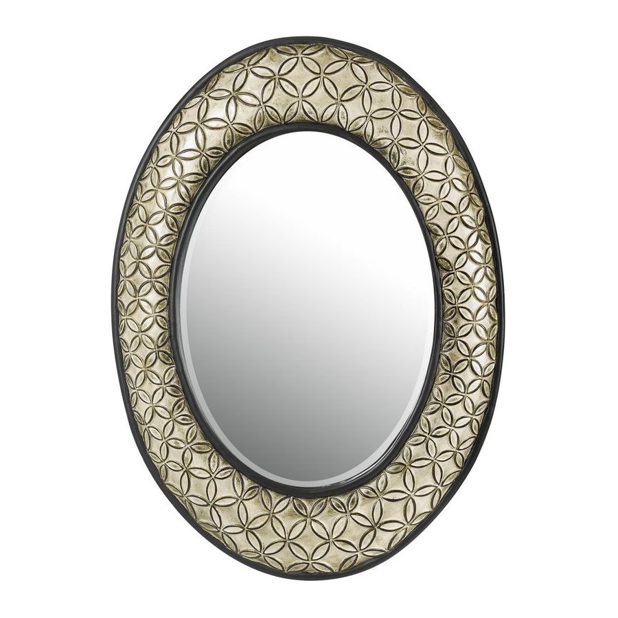 Oval Beveled Wall Mirrors Pertaining To 2020 Shop Cal Lighting 24 In X 32 In Argent Beveled Oval Framed Wall Mirror (View 4 of 15)