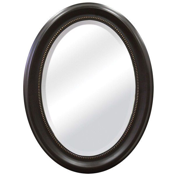 Oval Beveled Wall Mirrors Throughout Most Recently Released Round Oval Bathroom Wall Mirror With Beveled Edge And Bronze Frame (View 12 of 15)