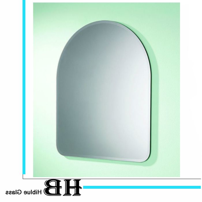 Oval Frameless Mirror With 18mm Beveled Edge Regarding Most Recent Oval Beveled Frameless Wall Mirrors (View 15 of 15)