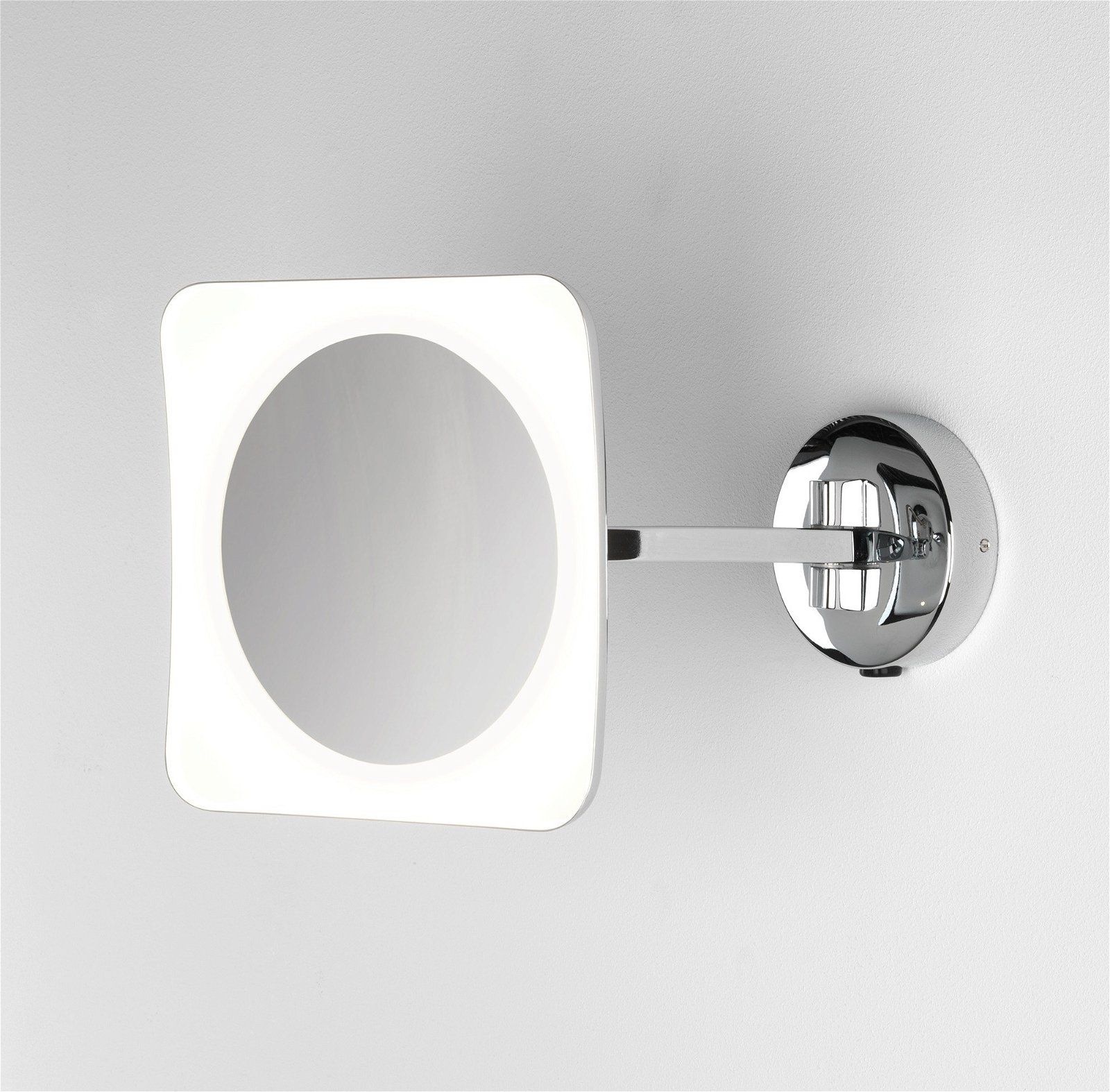 Polished Chrome Tilt Wall Mirrors Throughout Best And Newest Astro Lighting – Mascali Square Led 1373003 (7968) – Ip44 Polished (View 11 of 15)