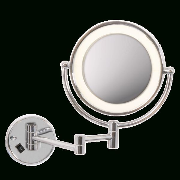 Polished Chrome Wall Mirrors Inside 2020 Polished Chrome Mirror Wall Light With Switch (View 14 of 15)