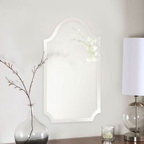 Polygonal Scalloped Frameless Wall Mirrors Pertaining To Well Liked Howard Elliott Collection Frameless Arched Mirror 65032 (with Images (View 14 of 15)