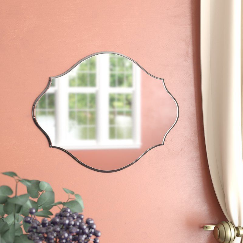 Polygonal Scalloped Frameless Wall Mirrors Throughout Current Reign Frameless Oval Scalloped Beveled Wall Mirror (View 12 of 15)
