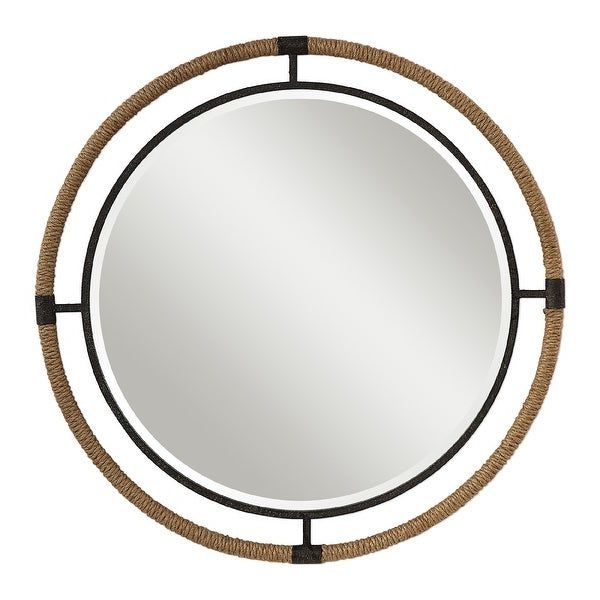 Popular 36" Round Rope Metal Hanging Wall Mirror – Overstock – 29111739 With Regard To Round 4 Section Wall Mirrors (View 8 of 15)
