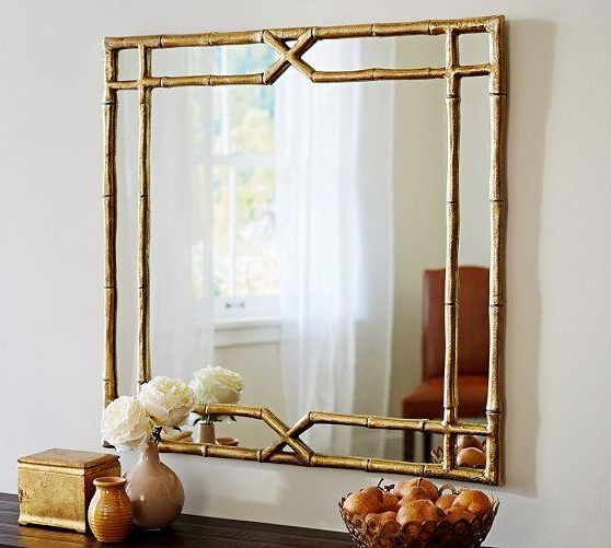 Popular Gilt Faux Bamboo Mirror – Pieces Intended For Gold Bamboo Vanity Wall Mirrors (View 6 of 15)