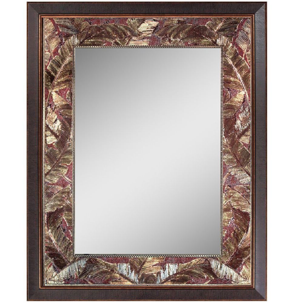 Popular Mirror Framed Bathroom Wall Mirrors Throughout Antique Rectangular Frame Wall Mirror Vanity Bathroom Home Decor Gold (View 4 of 15)