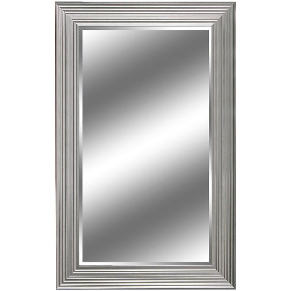Popular Silver Decorative Wall Mirrors With Y Decor 37 In. X 60 In (View 4 of 15)