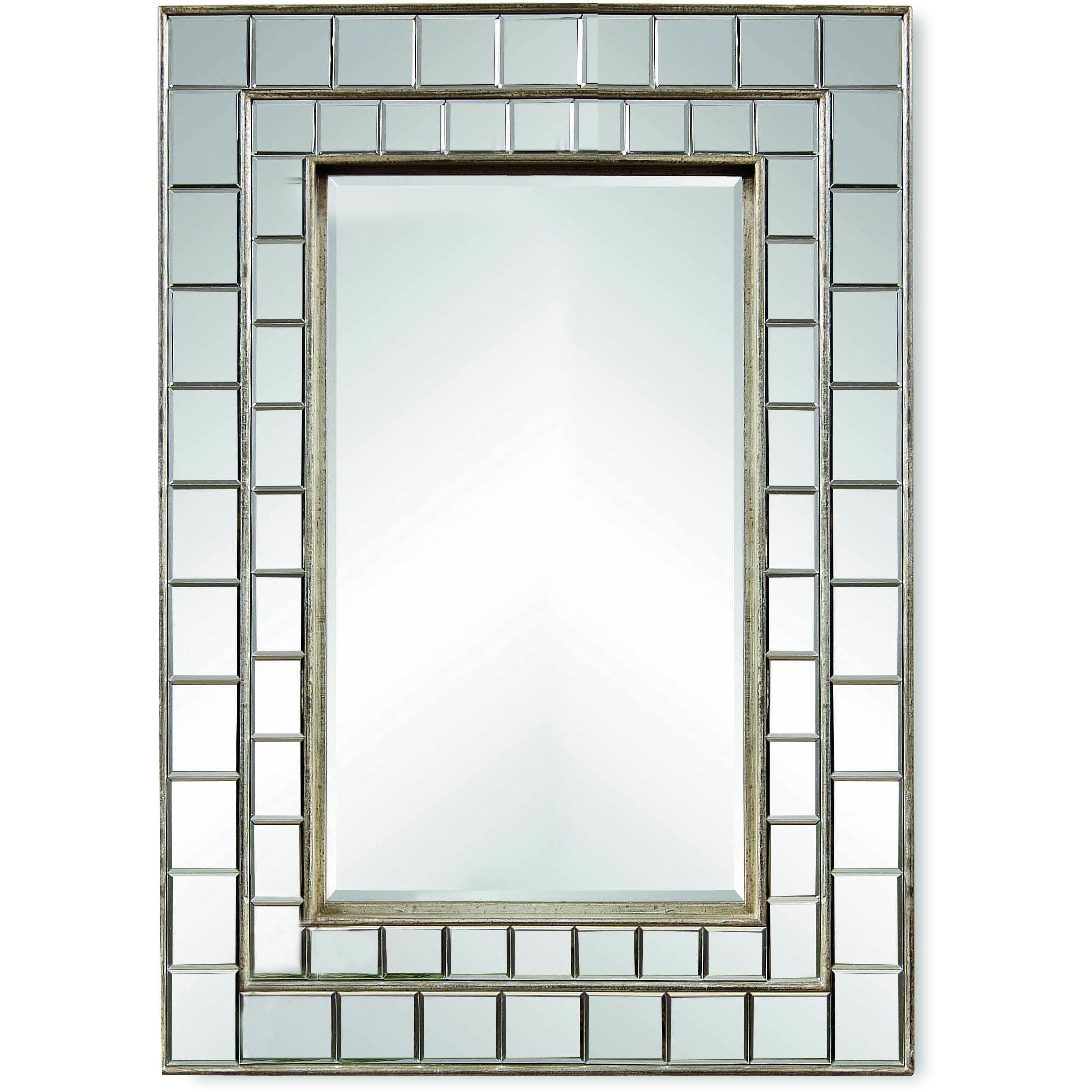 Preferred Bassett Mirror Neo Wall Mirror Silver Leaf 32" X 45" – M3048bec With Regard To Gold Leaf Floor Mirrors (View 7 of 15)