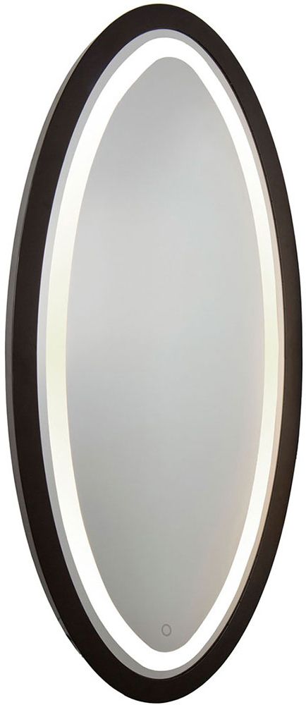 Preferred Matte Black Octagonal Wall Mirrors Throughout Artcraft Sc13110 Valet Contemporary Matte Black Led Bathroom Mirror (View 9 of 15)