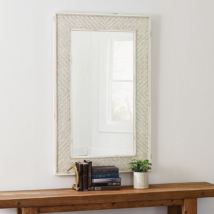 Rattan Rectangular Mirror / Wrapped Rattan Rectangular Mirror – Mecox Regarding Current Rattan Wrapped Wall Mirrors (View 12 of 15)