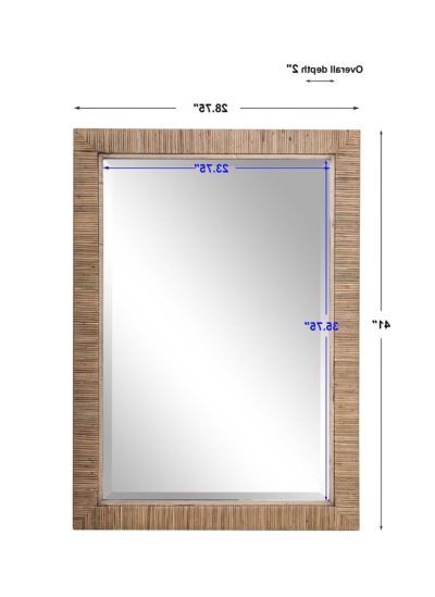 Rattan Wrapped Wall Mirrors With Regard To 2019 Wrapped Rattan Rectangular Mirror – Mecox Gardens (View 8 of 15)