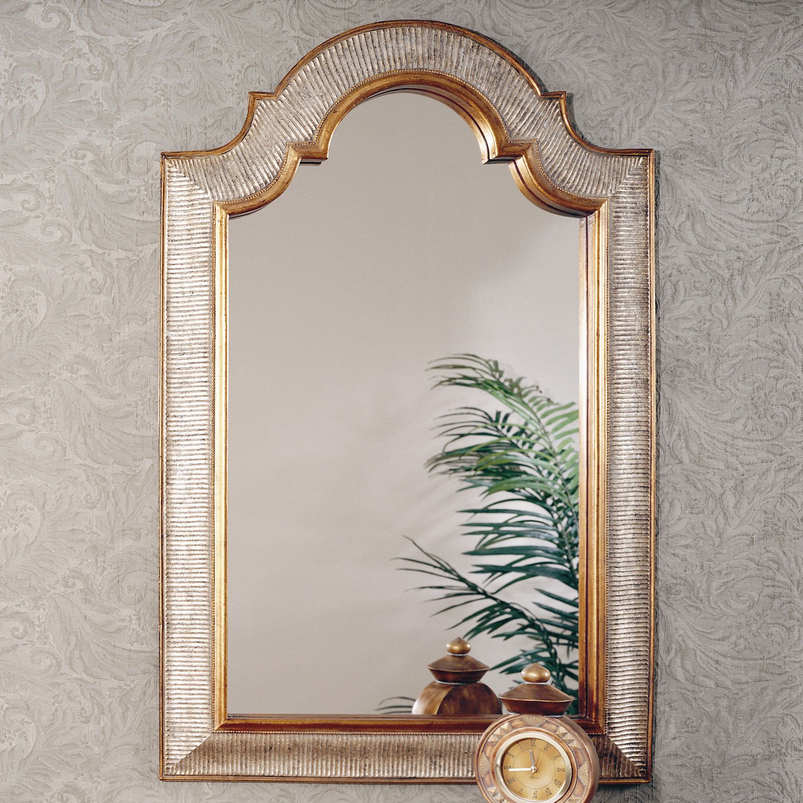 Recent Gold & Silver Arched Decorative Mirror – 29w X 45h In (View 13 of 15)