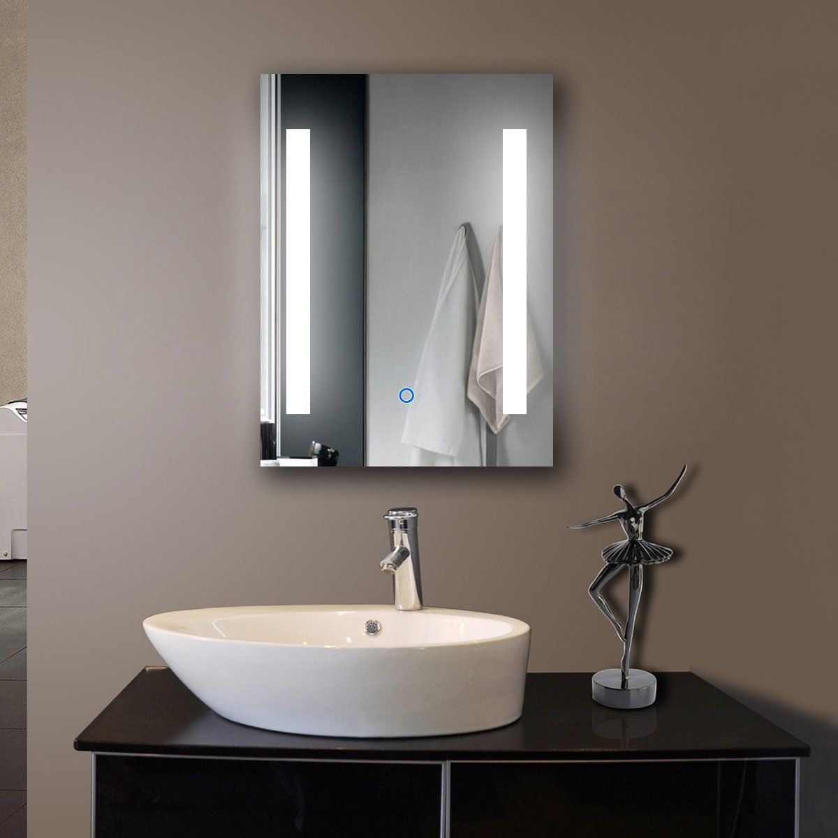 Recent Led Vanity Bathroom Mirrors Bathroom Vanity Cabinets Illuminated In Frameless Cut Corner Vanity Mirrors (View 9 of 15)