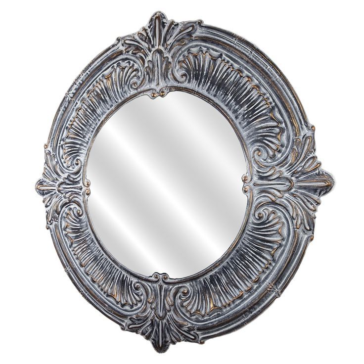Recent Metallic Silver Framed Wall Mirrors Inside American Art Decor Baroque Style Metal Framed Wall Vanity Mirror – Grey (View 4 of 15)