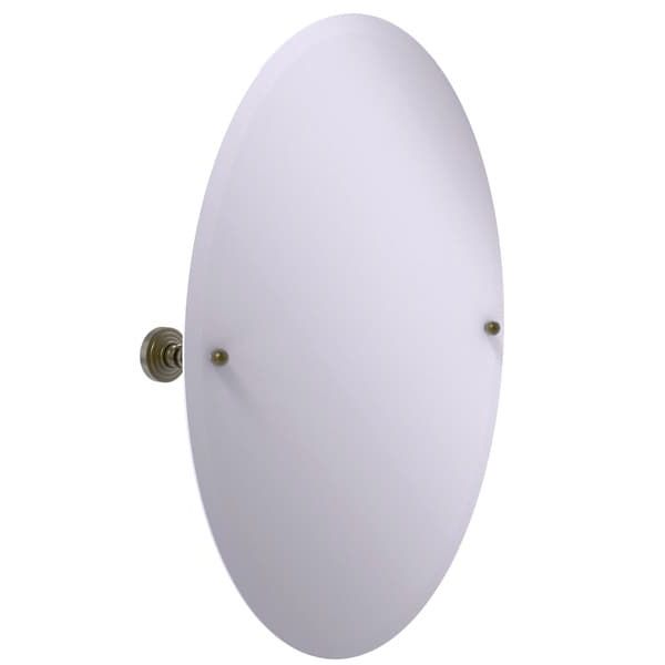 Recent Oval Beveled Wall Mirrors Within Shop Oval Bathroom Tilt Wall Mirror With Beveled Edge – Overstock –  (View 15 of 15)