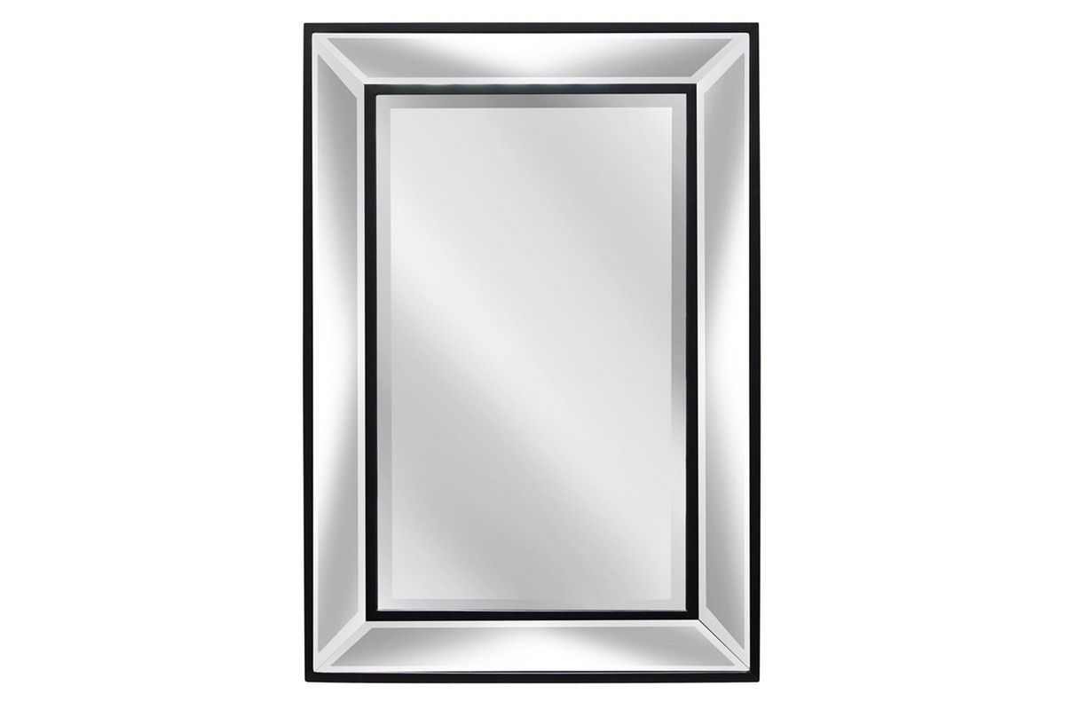 Rectangular Black Framed Mirror At Gardner White Within Recent Framed Matte Black Square Wall Mirrors (View 14 of 15)