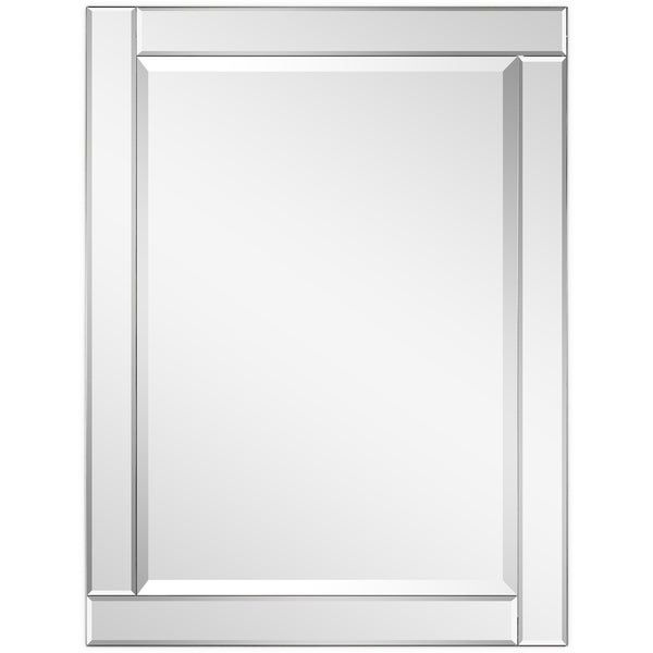 Rectangular Chevron Edge Wall Mirrors For Best And Newest Shop Beveled Rectangle Wall Mirror,solid Wood Frame,1" Beveled Center (View 11 of 15)