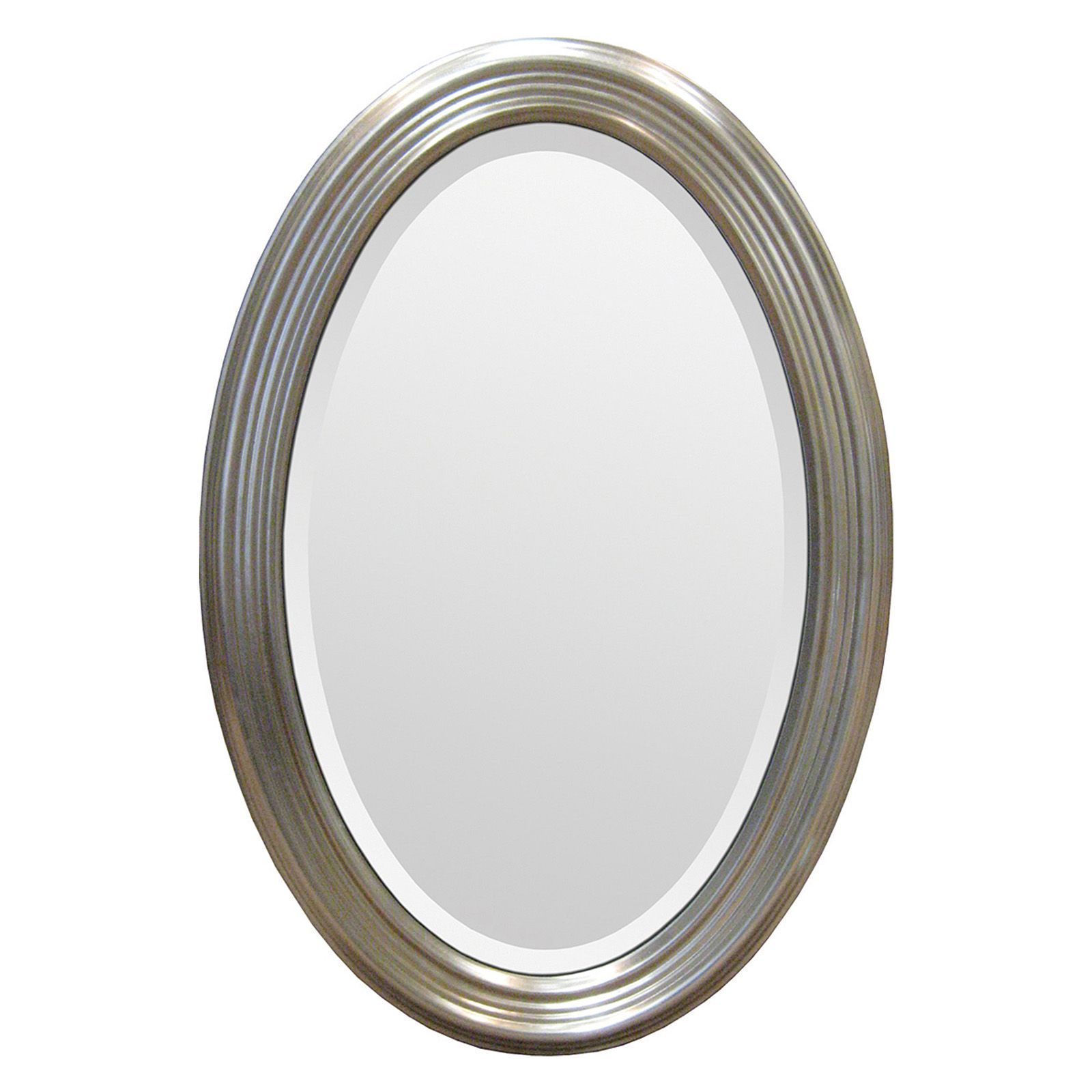 Ren Wil Silver Beveled Oval Wall Mirror – 21w X 31h In (View 13 of 15)